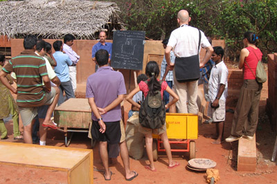 Course on stabilised rammed earth foundation